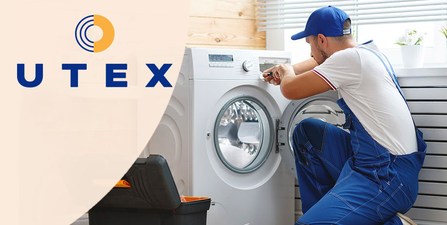 machine washing utex logo نمایندگی تعمیر لباسشویی یوتکس در کرج